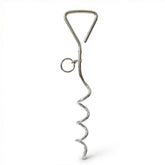 Frxat dog tie-out stake 16-inch spiral in ground provides secure outdoor containment.