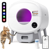 Fsitego self-cleaning litter box front view for multi-cat homes
