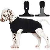 FUAMEY dog recovery suit back view shows wound protection and secure fit.