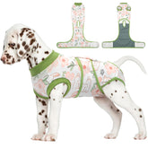 FUAMEY Dog Recovery Suit back view protects wounds while allowing movement.