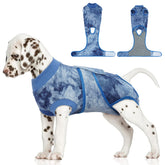 FUAMEY Recovery Suit for dogs - back view showing secure fit after surgery.