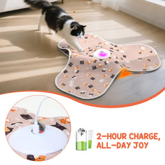 FUGODIWI feather tail detail luring cats into active, hunting-inspired play sessions.