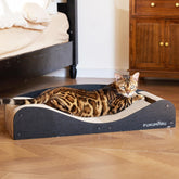 FUKUMARU cardboard cat scratcher bed 29-1 inch full-length offers roomy lounging