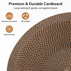 FUKUMARU cardboard scratch pad close-up shows durability and safety.