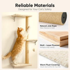 FUKUMARU cat bridge wall feature enables smooth transitions between perches.