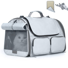 FUKUMARU cat carrier top view shows compact soft-sided design for airline travel