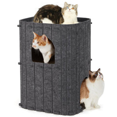 FUKUMARU cat house indoor large 23-62 inch provides spacious all-season retreat