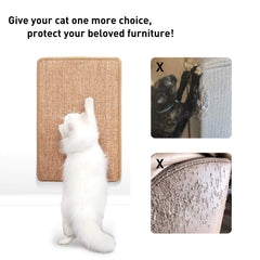 FUKUMARU cat scratcher mat sticky tapes secure to floor or furniture