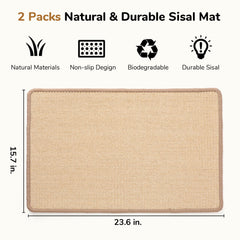 FUKUMARU cat scratching mat wall mount installation demonstrates versatility