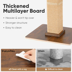 FUKUMARU Cat Scratching Post vintage design — blends with home decor while entertaining cats.