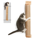 FUKUMARU wall-mounted scratching post with 35x4.5 inch frame for sturdy cat climbing