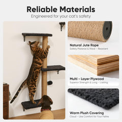 FUKUMARU 5-in-1 design highlights space-saving cat furniture for small rooms.