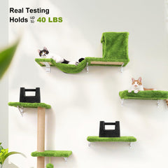 FUKUMARU cat wall shelves cat bed in use provides cozy retreat.