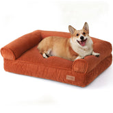 FUKUMARU 36in orthopedic dog bed, front view for medium to large dogs.