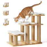 FUKUMARU dog stairs solid wood with stable design supporting up to 200 lbs.