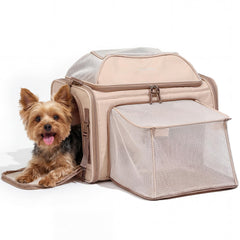 FUKUMARU expandable carrier with top extension for extra lounging space during travel