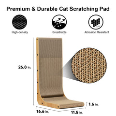 FUKUMARU thick corrugated cardboard scratcher delivers durable scratching.
