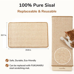 FUKUMARU sisal scratcher mat supporting natural scratching for indoor cats