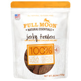 Full Moon Chicken Jerky Tenders bag close-up highlighting all-natural ingredients for training rewards.