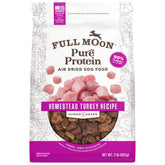 Full Moon Pure Protein air-dried dog food bag front, grain-free turkey option.