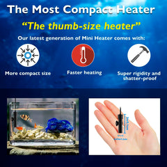 FUMAK 10W mini aquarium heater USB-connectivity for easy power via 5V/2A.