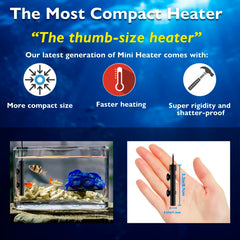 FUMAK 15W mini heater shows alumina ceramic body for durability and efficient heating.