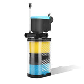 FUMAK in-tank filter setup demonstrates compact filtration for 40-70 gallon tanks