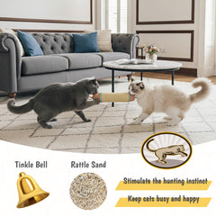 FuneeTop Interactive Cat Kicker Toy catnip-infused interior attracts curious cats.