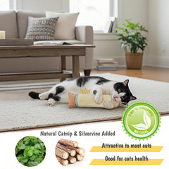 FuneeTop catnip-infused kicker close-up shows durable sisal scratching surface.