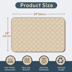 FunFurry pad close-up shows high-density absorbent layer for moisture control.