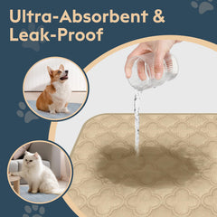 FunFurry cream training pad with waterproof inner layer protecting floors.