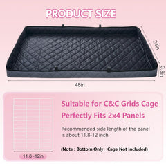 FunFurry Quilted Guinea Pig Cage Liner showing Velcro edges for secure cage fit