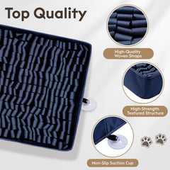 FunFurry Snuffle Mat on the floor with non-slip base for stable sniffing sessions.