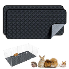 FunFurry guinea pig cage liner, 2-pack, reusable bedding for small pets.