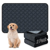 FunFurry washable pee pad for dogs, 24x36 dark grey, reusable and leak-proof.