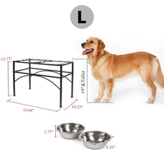 Funkeen dog feeder for giant breeds with dining stand improves reach and posture