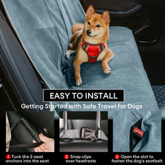 FUNNY FUZZY adjustable safety straps add stability on bumpy drives.