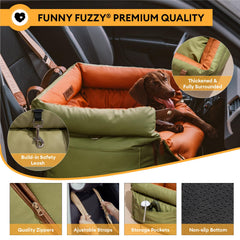 FunnyFuzzy safety leash keeps dogs secure during travels.