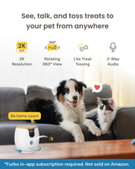 Furbo Mini 360° in action tossing treats to reward pets