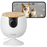 Furbo Mini camera mounted on wall for pet monitoring day and night.