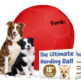 Furdo 18-Inch Herding Ball nylon cover in action for durable, active play.