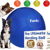 Furdo 25-inch herding ball with nylon cover for active dog play.