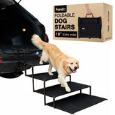 FURDO dog stairs with an extra-wide surface for easy car entry and stability.