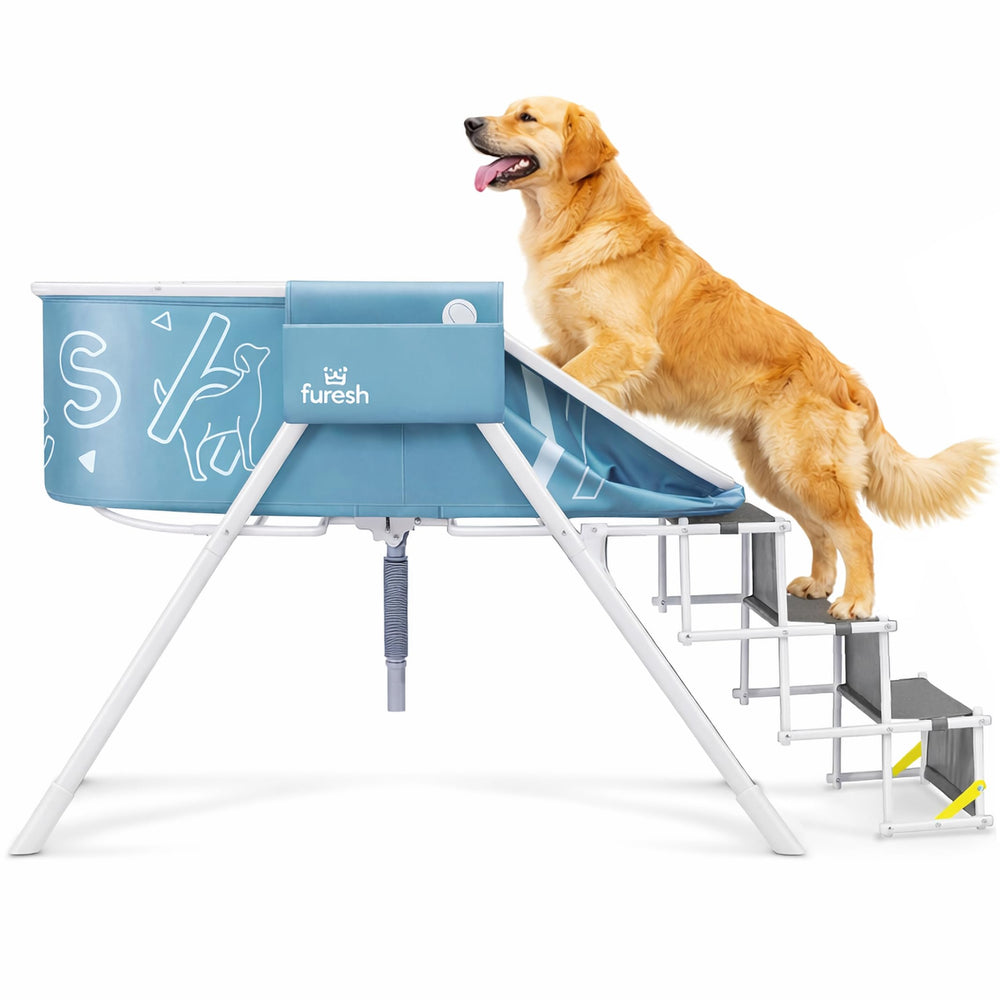 Furesh Big Dipper tub unfolded for home grooming sessions
