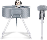 Furesh Little Dipper setup shows compact pet bath tub for easy grooming.