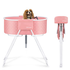 Furesh Little Dipper bath tub setup for easy indoor or outdoor grooming