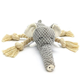 FURETTICO Elephant teething toy with squeaker for small to medium dogs, soothing gums during play