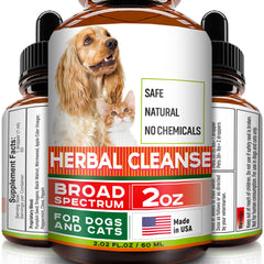 FurFinds Herbal Cleanse bottle front for cats and dogs, ready for daily routine.