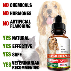 Close-up of the FurFinds Herbal Cleanse label highlighting natural ingredients.