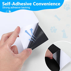FurFlasher easy-adhesive pads attached to scratch board during filing